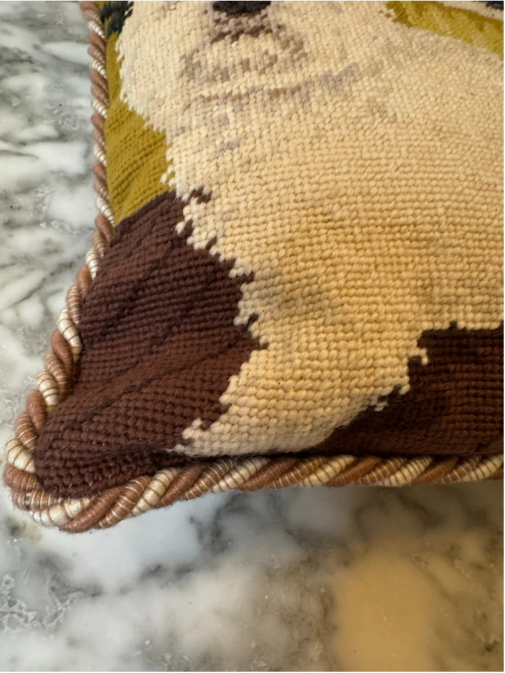 Vintage Westie Needlepoint Pillow 12x12 Wool Needlepoint West Highland Terrier